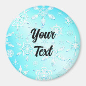 Aimant Motif Crystal Snowflakes (Devant)