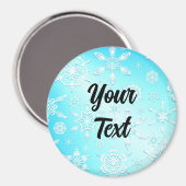 Aimant Motif Crystal Snowflakes (Recto/Verso)