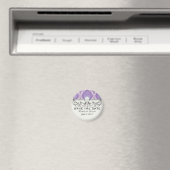 Aimant motif damassé crème pourpre (In Situ (Lave-vaisselle))