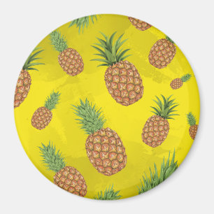 Aimant Motif d'ananas à l'aquarelle 3