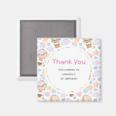 Aimant Motif d'aquarelle de ballon à air chaud (Recto/Verso)