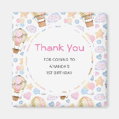 Aimant Motif d'aquarelle de ballon à air chaud (Devant)