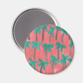 Aimant Motif d'aquarelle Palm Tree (Recto/Verso)