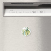Aimant Motif d'aquarelle vintage Cactus Blooming (In Situ (Lave-vaisselle))