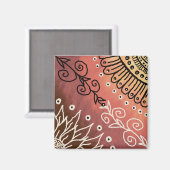 Aimant Motif d'art drôle rouge (Recto/Verso)