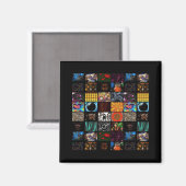 Aimant Motif d'arts pop décoratifs (Recto/Verso)