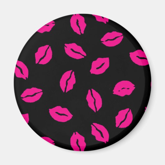 Aimant Motif de baisers roses (Devant)