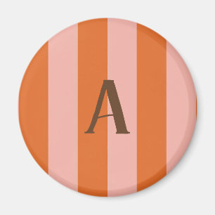 Aimant Motif de bandes à bloc initial monogramme