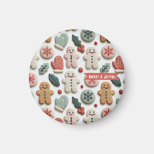 Aimant Motif de biscuits de Noël mignon (Devant)
