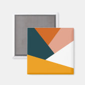 Aimant Motif de bloc de couleur géométrique abstrait mode (Recto/Verso)