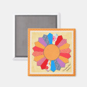 Aimant Motif de bloc de courtepointe "Plaque Dresden" (Recto/Verso)