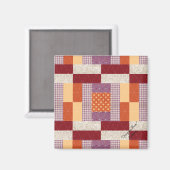 Aimant Motif de bloc de surface "boîte de rayonne" Carré (Recto/Verso)