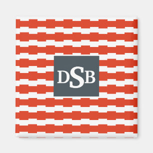 Aimant Motif de Boxstripe de monogramme