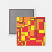 Aimant Motif de briques Abstrait (Recto/Verso)