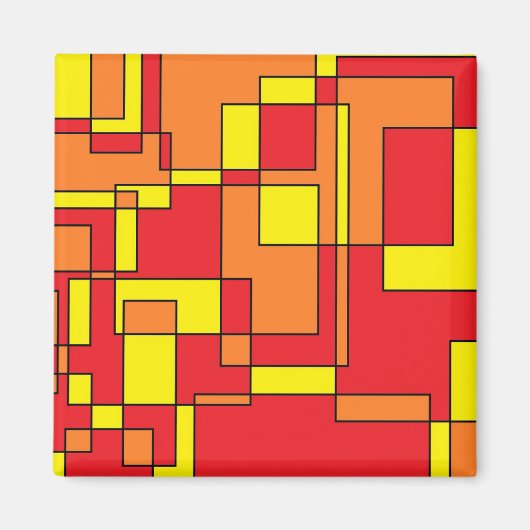 Aimant Motif de briques Abstrait (Devant)