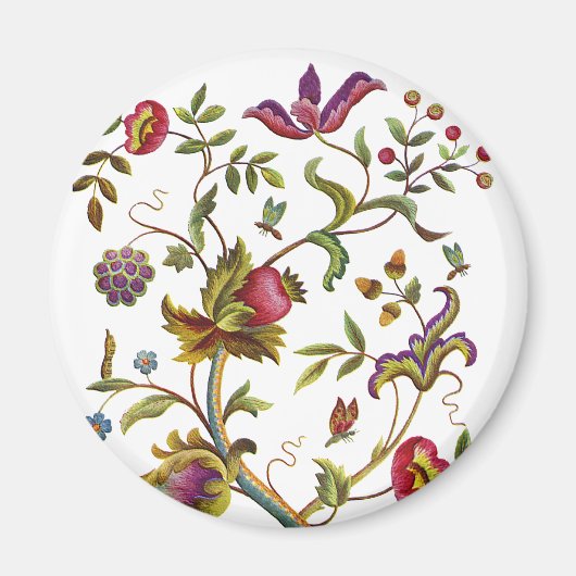 Aimant Motif de broderie de l'arbre de vie traditionnel (Devant)