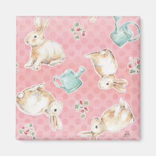 Aimant Motif de Bunnies Springtime