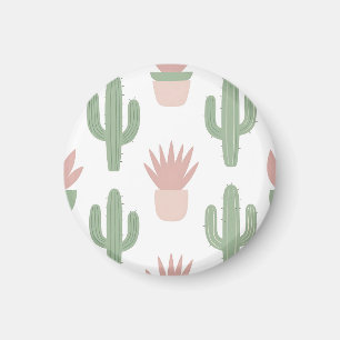 Aimant Motif de cactus succulent pastel