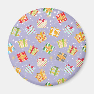 Aimant motif de cadeaux de Noël