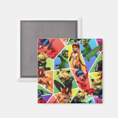 Aimant Motif de caractères couleur miquille (Recto/Verso)