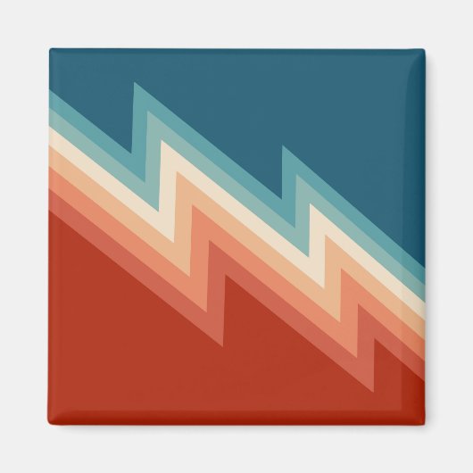 Aimant Motif de chevron de style rétro (Devant)