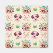 Aimant Motif de chien adorable (Devant)