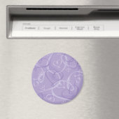 Aimant Motif de coeur pourpre (In Situ (Lave-vaisselle))