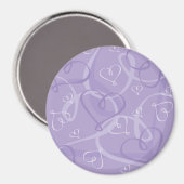 Aimant Motif de coeur pourpre (Recto/Verso)