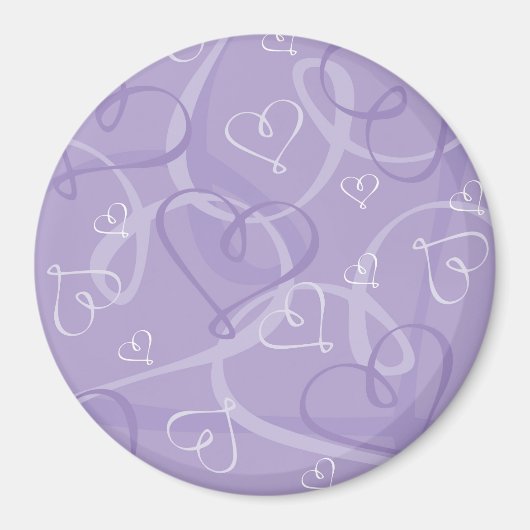 Aimant Motif de coeur pourpre (Devant)