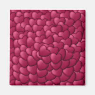Aimant Motif de coeurs rouges 3D romantiques-32322