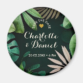 Aimant Motif de congé tropical | MARIAGE | Enregistrer La (Devant)