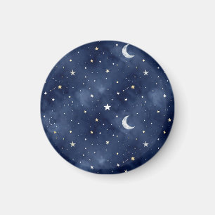 Aimant Motif de constellations lunaires de nuit étoilée