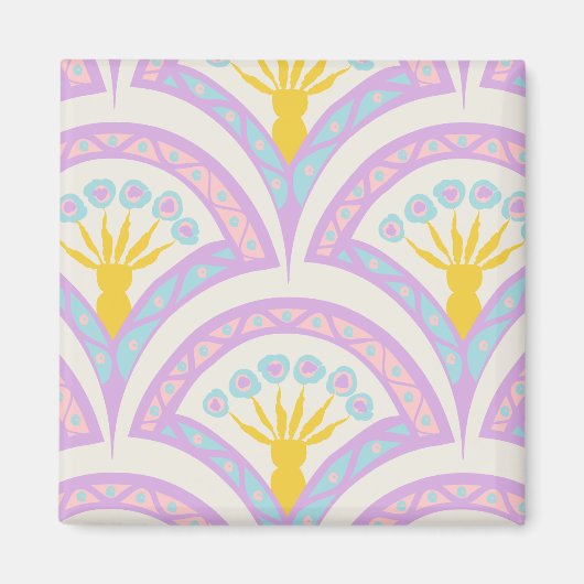 Aimant Motif de coquille de couleur pastel (Devant)