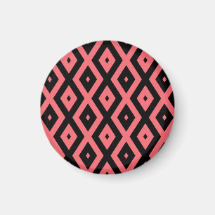 Aimant Motif de corail et de diamant noir