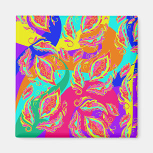 Aimant motif de couleur abstrait