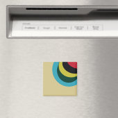 Aimant Motif de courbes colorées (In Situ (Lave-vaisselle))