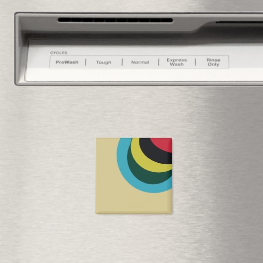 Aimant Motif de courbes colorées (In Situ (Lave-vaisselle))