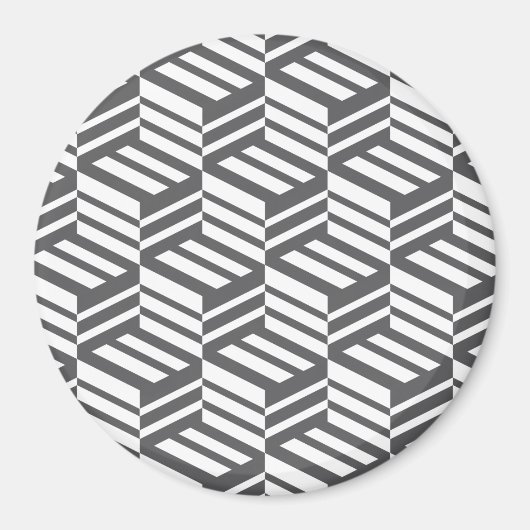 Aimant Motif de cube géométrique moderne, urbain et dynam (Devant)