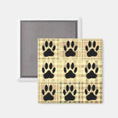 Aimant Motif De Dessin De Chien Paw À Sepia (Recto/Verso)