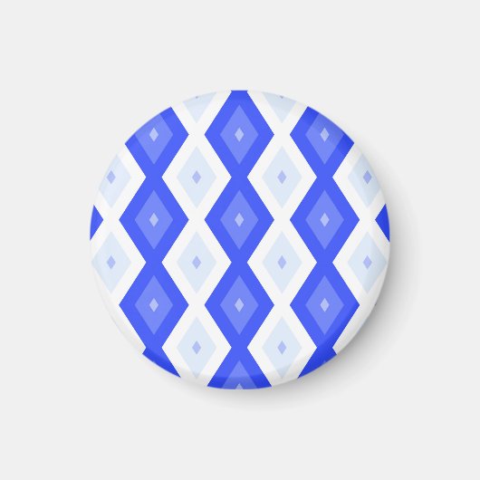 Aimant Motif de diamant bleu royal (Devant)