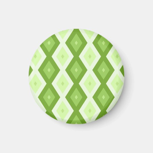 Aimant Motif de diamant vert Chartreuse (Devant)