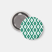 Aimant Motif de diamant vert et blanc (Recto/Verso)