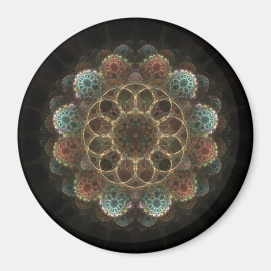 Aimant Motif de fée sacré ésotérique fractal (Devant)
