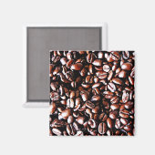 Aimant Motif de fèves de café - rôti foncé (Recto/Verso)