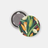Aimant Motif de fleur d'oignon vibrant (Recto/Verso)
