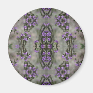 Aimant Motif de fleur sauvage Héliotrope à sel pourpre