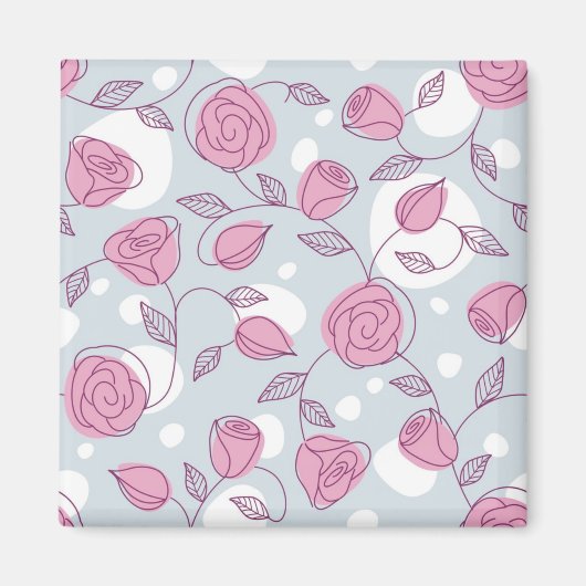 Aimant Motif de fleurs (Devant)