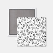 Aimant Motif de fleurs (Recto/Verso)