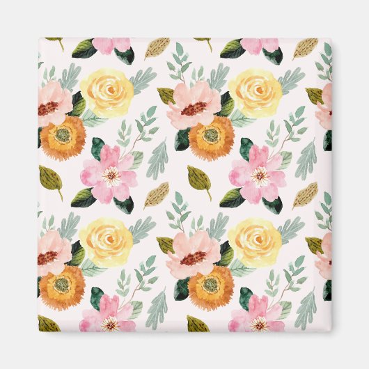 Aimant motif de fleurs (Devant)