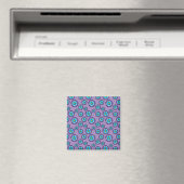 Aimant Motif de fleurs bleu violet (In Situ (Lave-vaisselle))